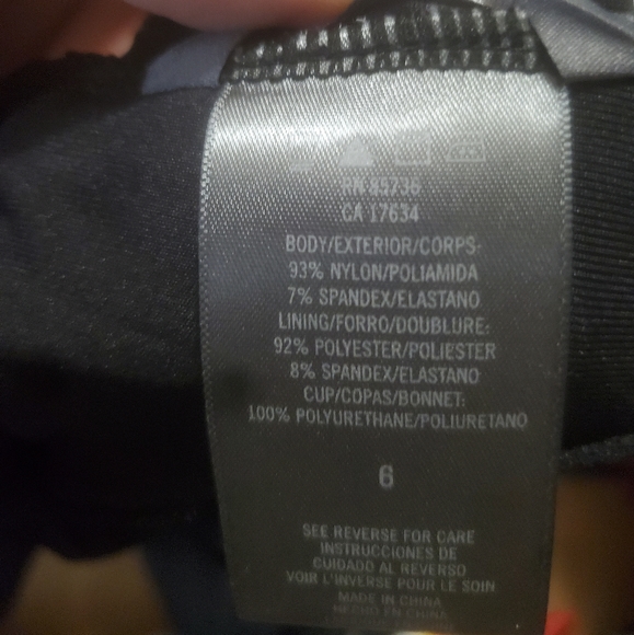 NWT Vince Camuto Molded Cup Wrap Front One Piece Black Swimsuit - Ripple Effect - Picture 5 of 13